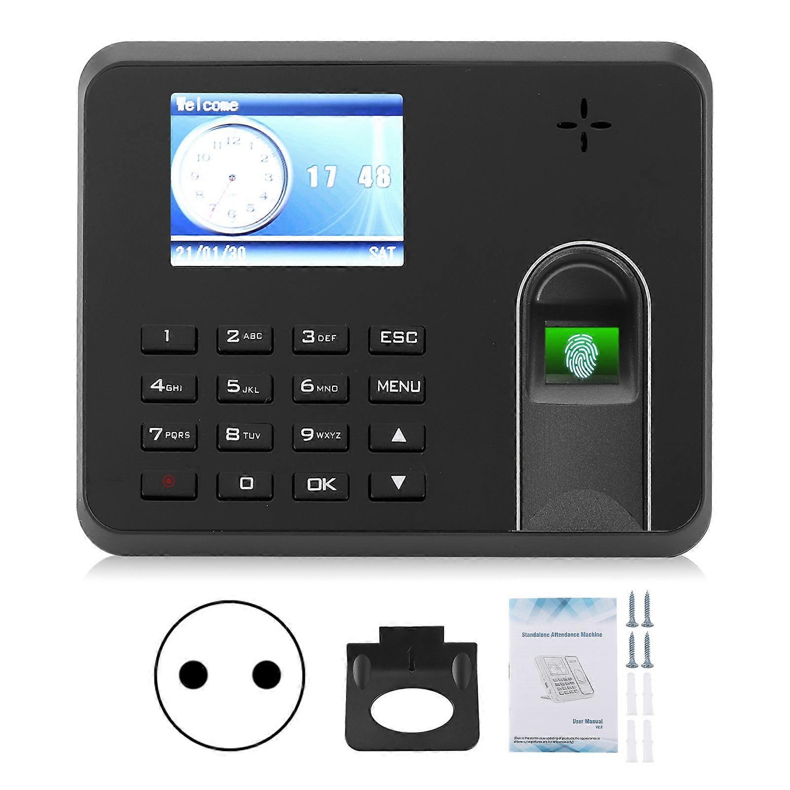 2.8in Tft Independent Access Control Systerm Fingerprint Password Attendance Machine 110270veu Plug