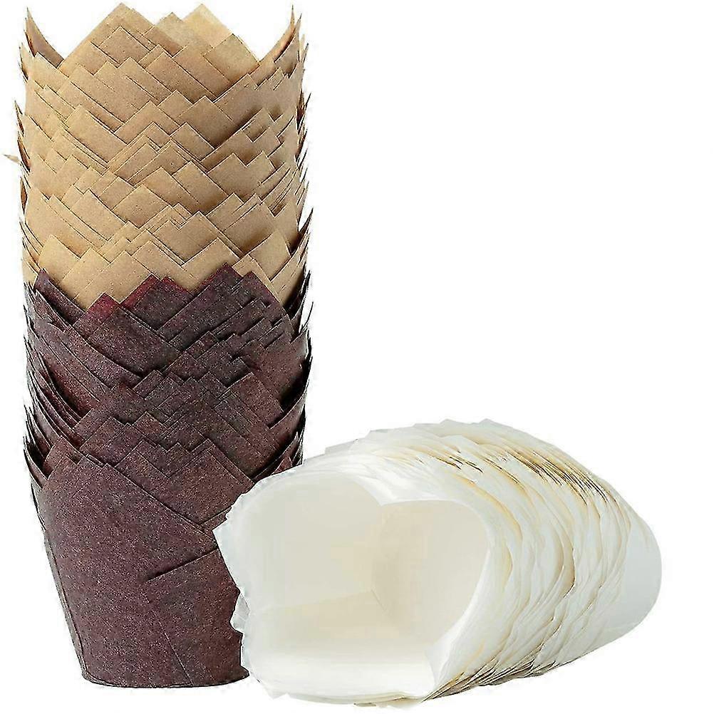 150 قطعة أكواب خبز صغيرة أكواب خبز الزنبق بطانات كب كيك بطانات الكعك لحفلات أعياد الميلاد الزفاف