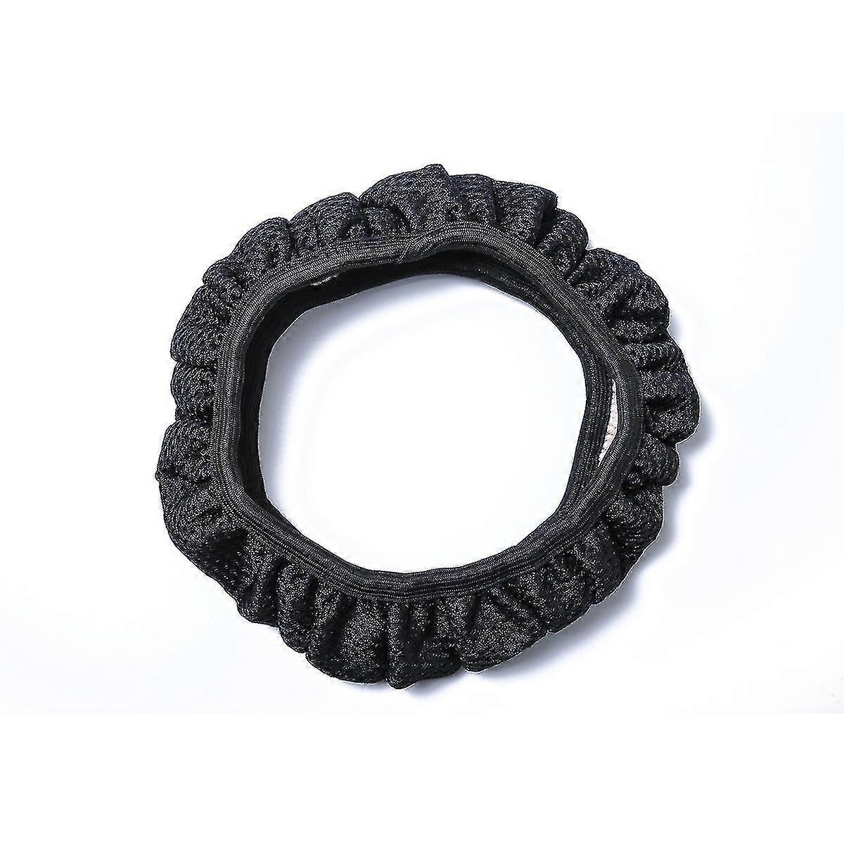 أغطية عجلة قيادة عالمية، واقي عجلة القيادة، اكسسوارات السيارات، 1 قطعةأسود