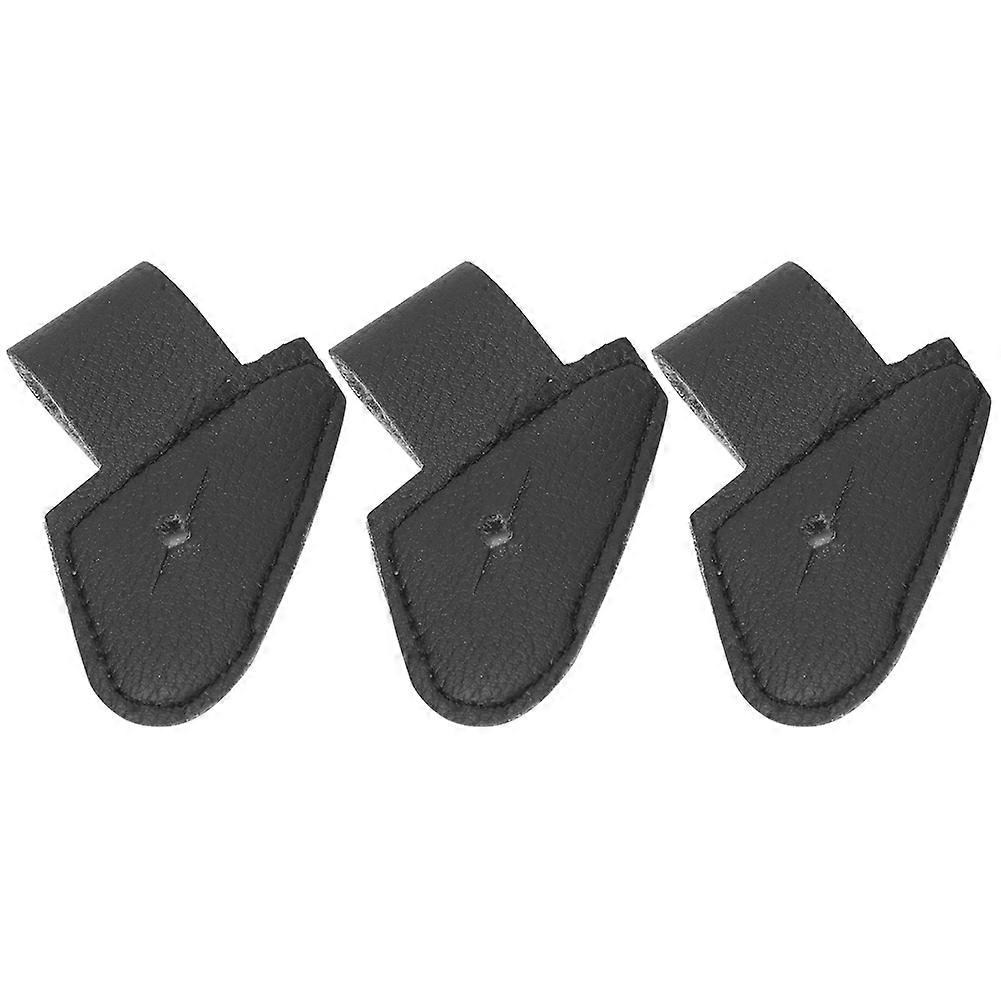 3pcsGuitar Strap-Button Man-Made Leather Holder for Endpin Pickup Jack Socket Holding Accessory