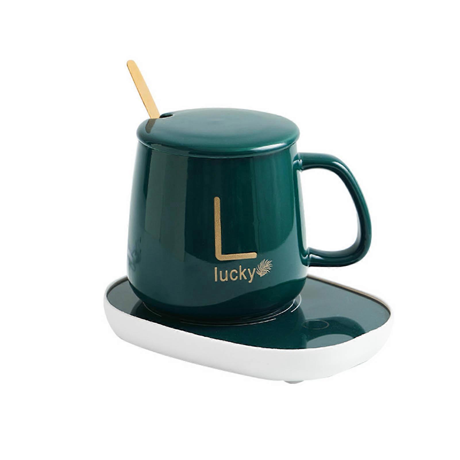 400ml green Constant Temperature Cup USB Powered Fast Heating Temperature Control Smart Mug with Heating Pad