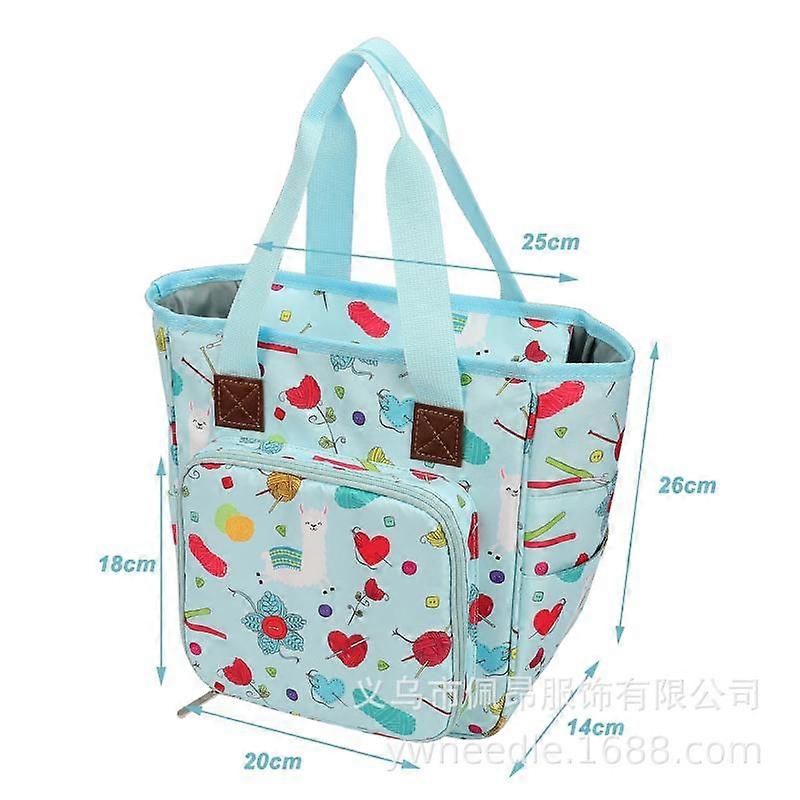 Barsinfi pol Wool crochet storage bag blue pattern luxury bag