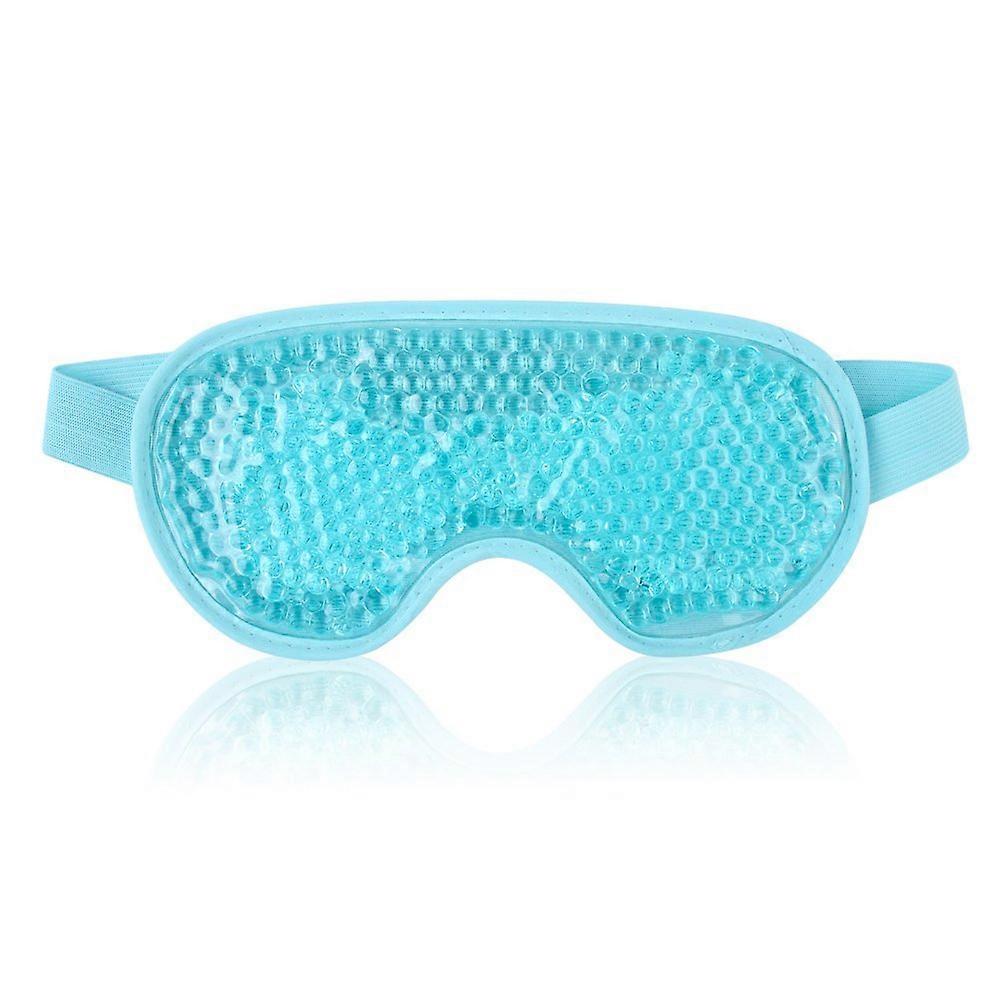 Sunrain Reusable Cold Eye Mask Eye Ice Pack compatible with Puffy Eyes, Gel Eye Mask Ice Eye Mask Frozen with Soft Plush Backing compatible with Dark