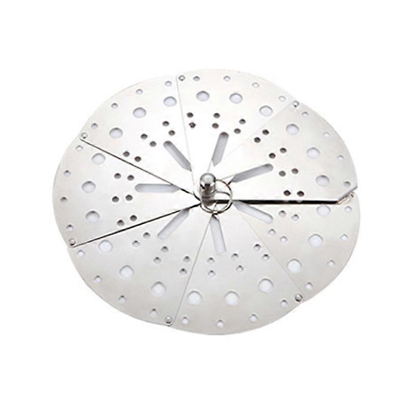 Stainless Adjustable Drop Lid Simmering Food Pot Cover Anti-Overflow Prevention Cover Steaming Rack
