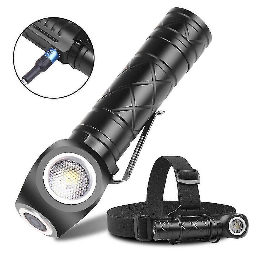 Magnetic Led Headlamp Usb Rechargeable Flashlight 800lm Waterproof Camping Torch