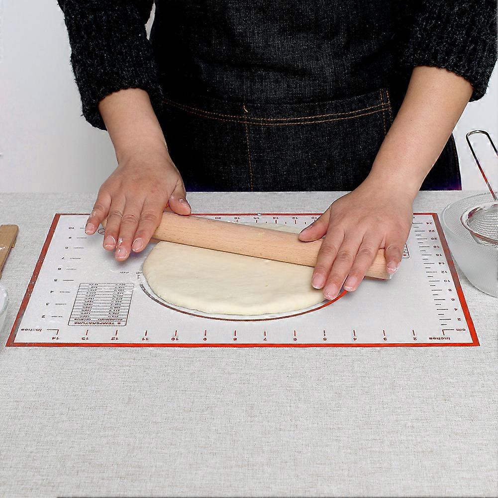 Non-Stick Silicone Rolling Kneading Dough Mat with Scales for Home Baking 40x60cm