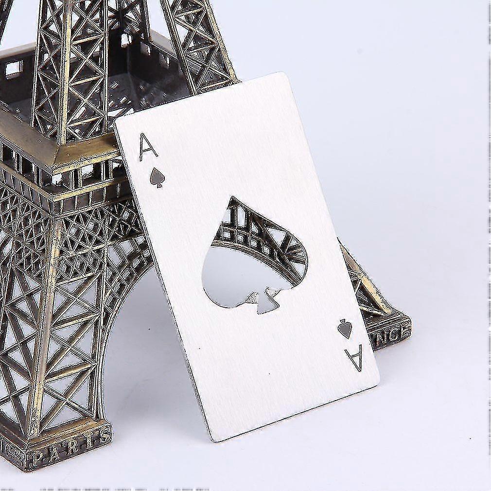 Ace Of Spades Poker Bar Tool Bottle Soda Beer Opener Gift, One Piece, Silver