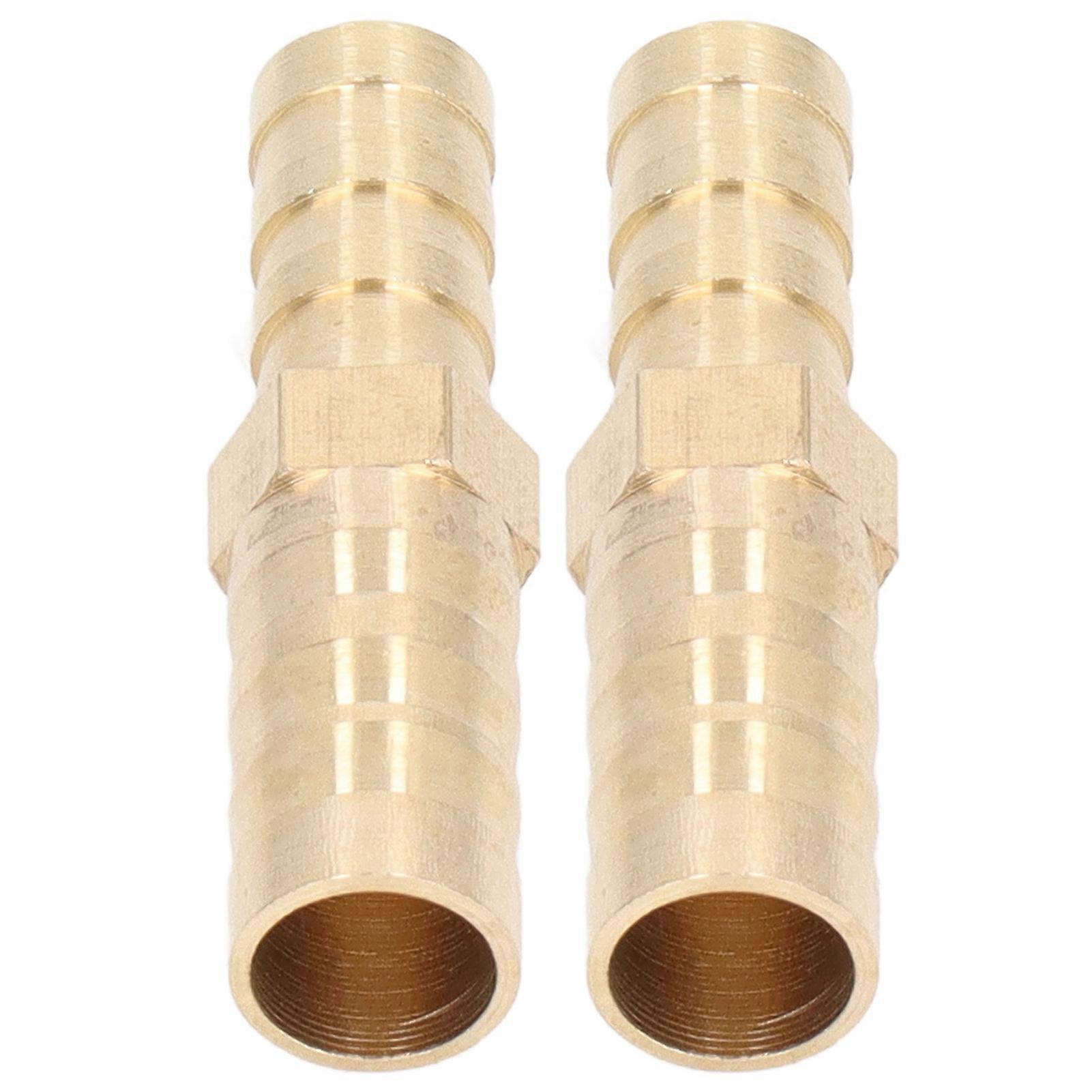 2 Pcs Barbed Fitting Splicer Brass Hose Barb Reducer Hex Reducing Barbed Connector 10mm(3/8in) to 8mm(5/16in)