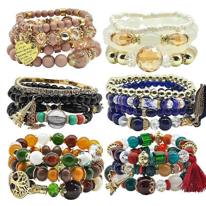 Bohemian Bracelet Sets for Women Stackable Stretch Bracelets
