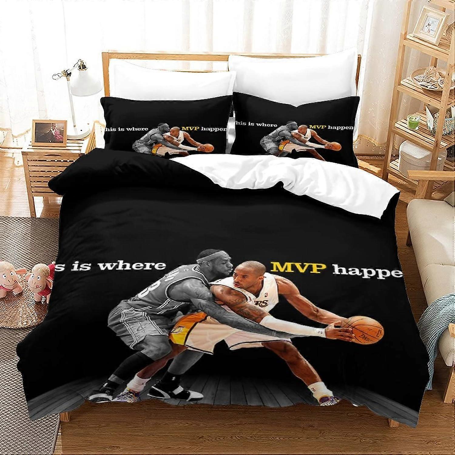 Zestaw pościeli Kobe Bryant NBA Basketball Parts - wygodna i miękka bawełniana poszewka na kołdrę i poduszkę z mikrofibry