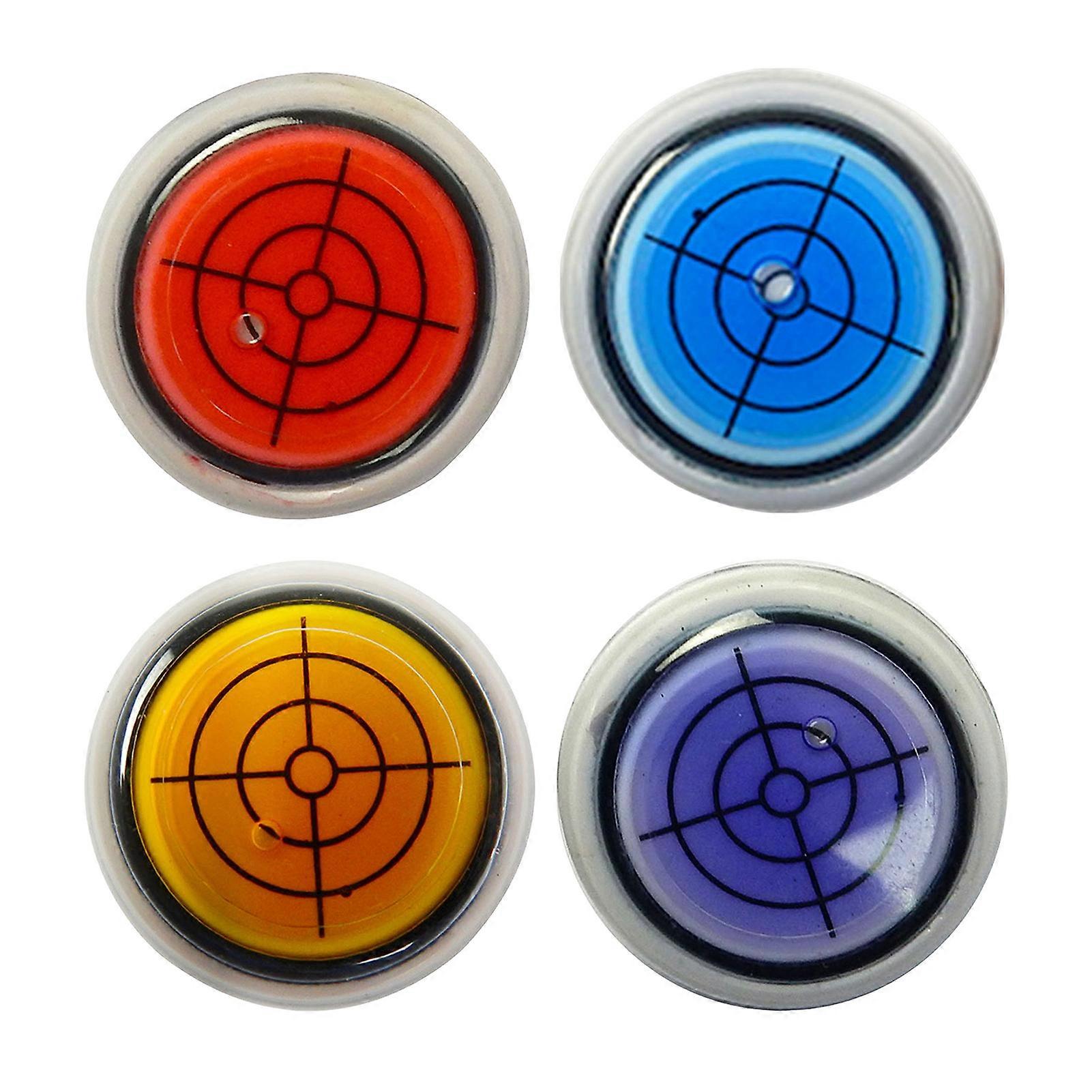4Pcs Golf Ball Marker Round Cap Clip Mark with Level Function Magnetic Bubble Level Golf Ball Marker Golf Accessory