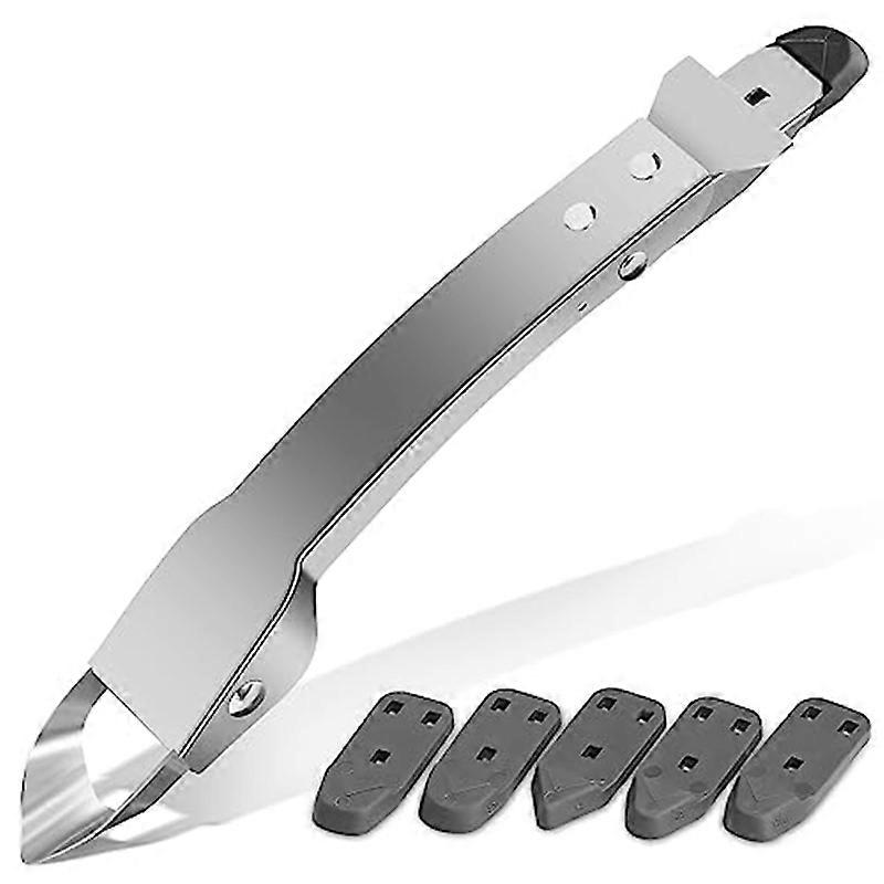 Caulking Tool Stainless Caulking Tool Caulk Remover Grout Removal Tool With 5 Silicone Squeegee