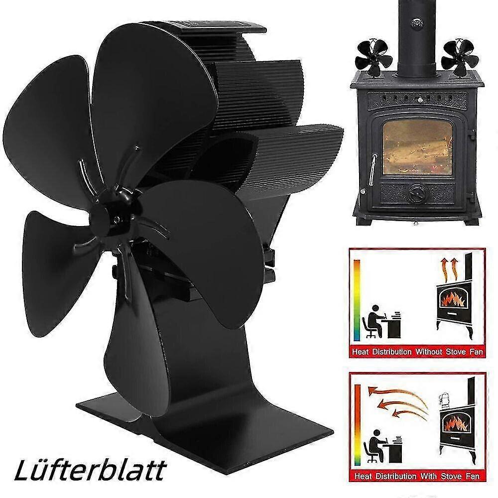 Hot Air Fan Fireplace Fan Blade Of Fan Burning Wooden Box