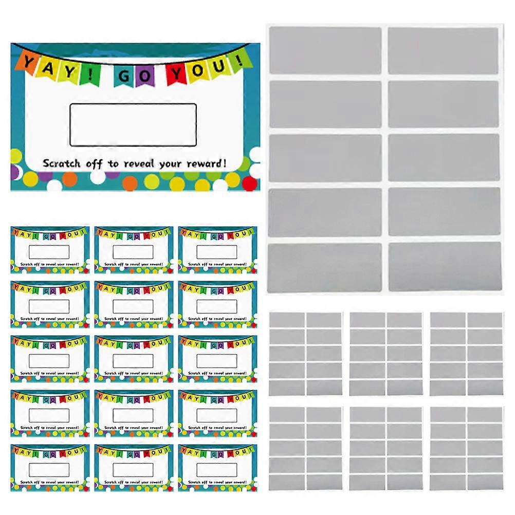 100 Sheets Rectangular DIY Scratch Off Stickers Self Adhesive Peel and Stick Labels Scratch Off Labels