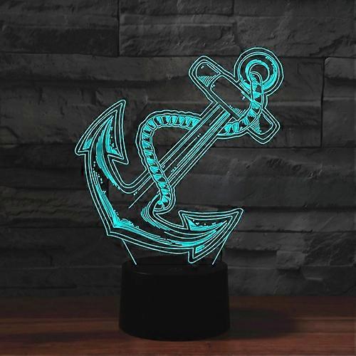 Anchor Shape 3D Colorful LED Vision Light Table Lamp