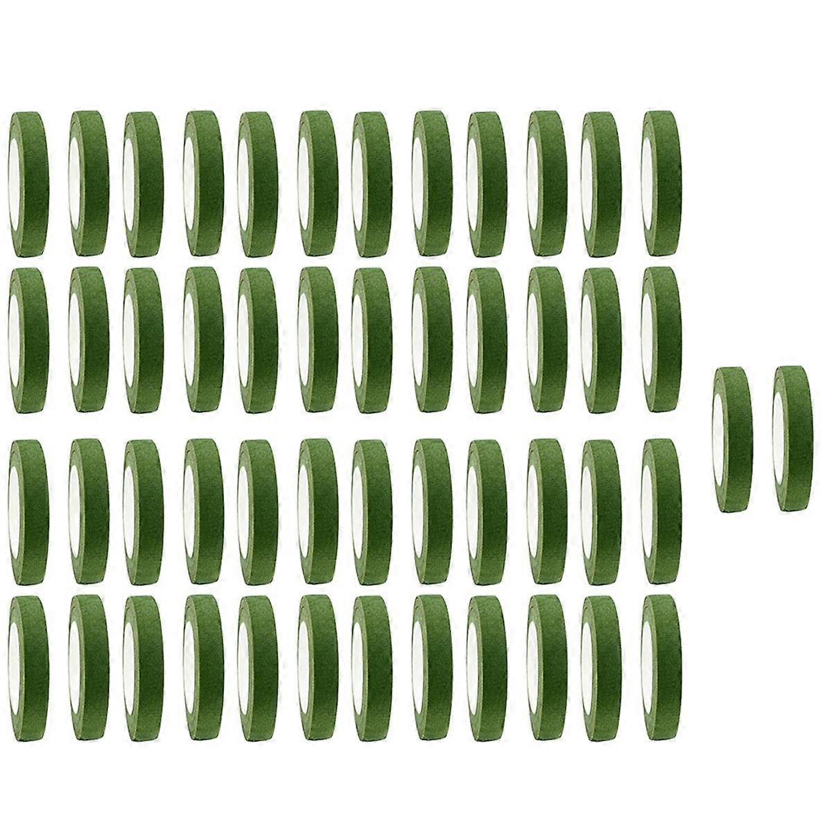 50pcs Flower Tape Self-Adhesive Bouquet Flower Stem Paper Tape Stamen Packaging Flower Shop DIY