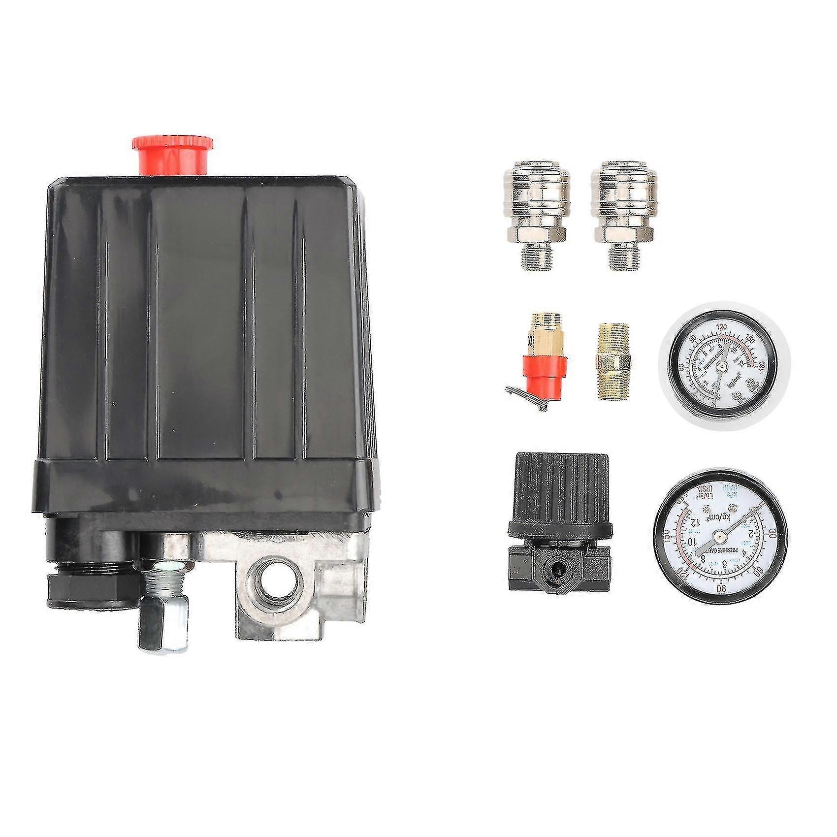 220v 4-port Air Compressor Pump Pressure Control Switch Control Valve