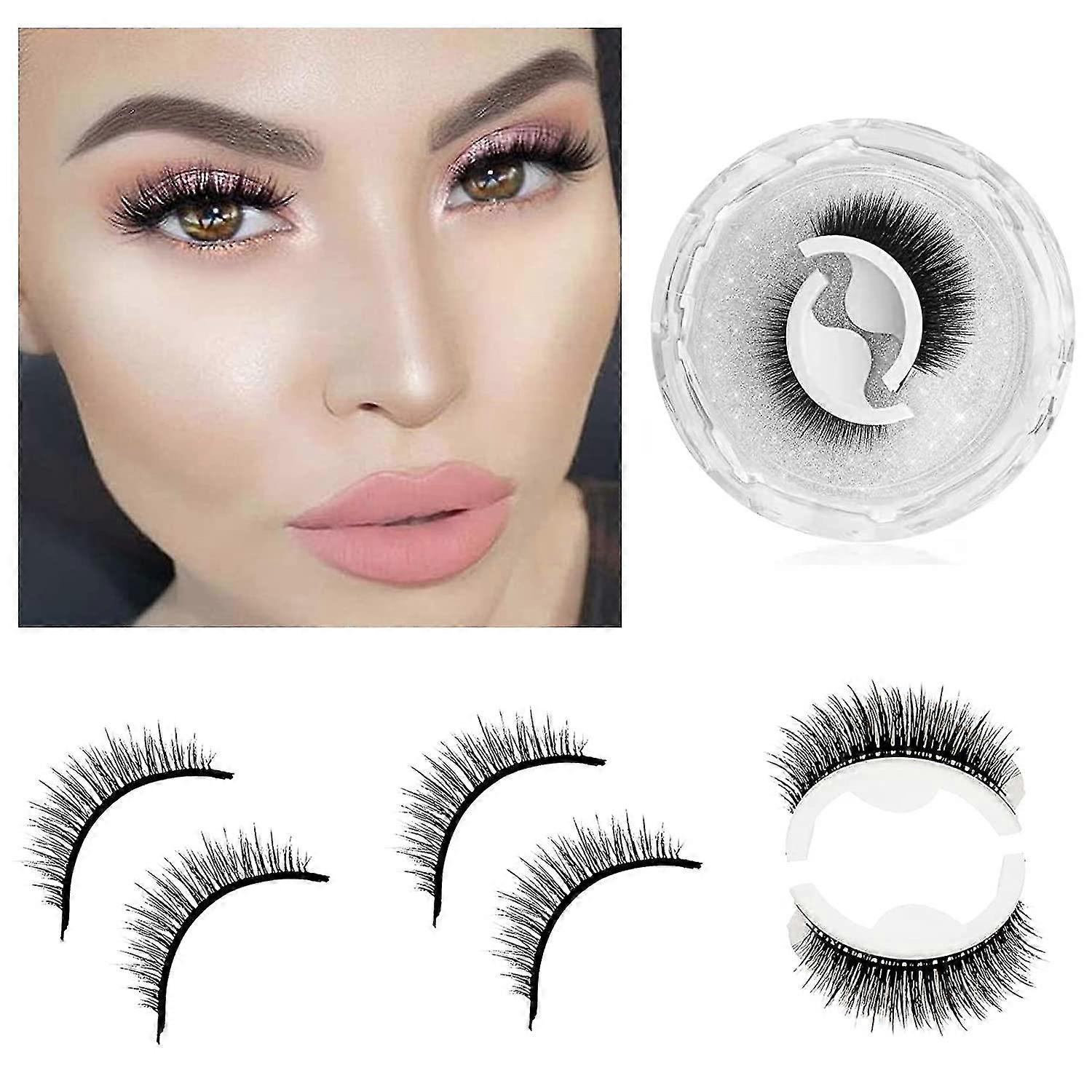 Cils auto-adhésifs réutilisables Sans colle ni eye-liner nécessaire2 paires