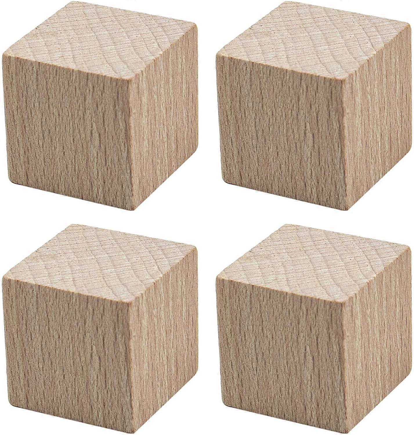 20Pcs Wooden Blocks 1 Inch Natural Wood Square Cubes with Sanded Surface for Photo Blocks, Crafts, Puzzle Projects
