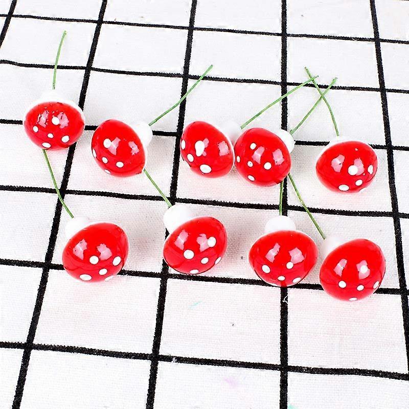 Foam Mushroom Foam Cherry Simulation Artificial Mushroom for Garden Ornament Flower Pot Micro Landscape Decoration