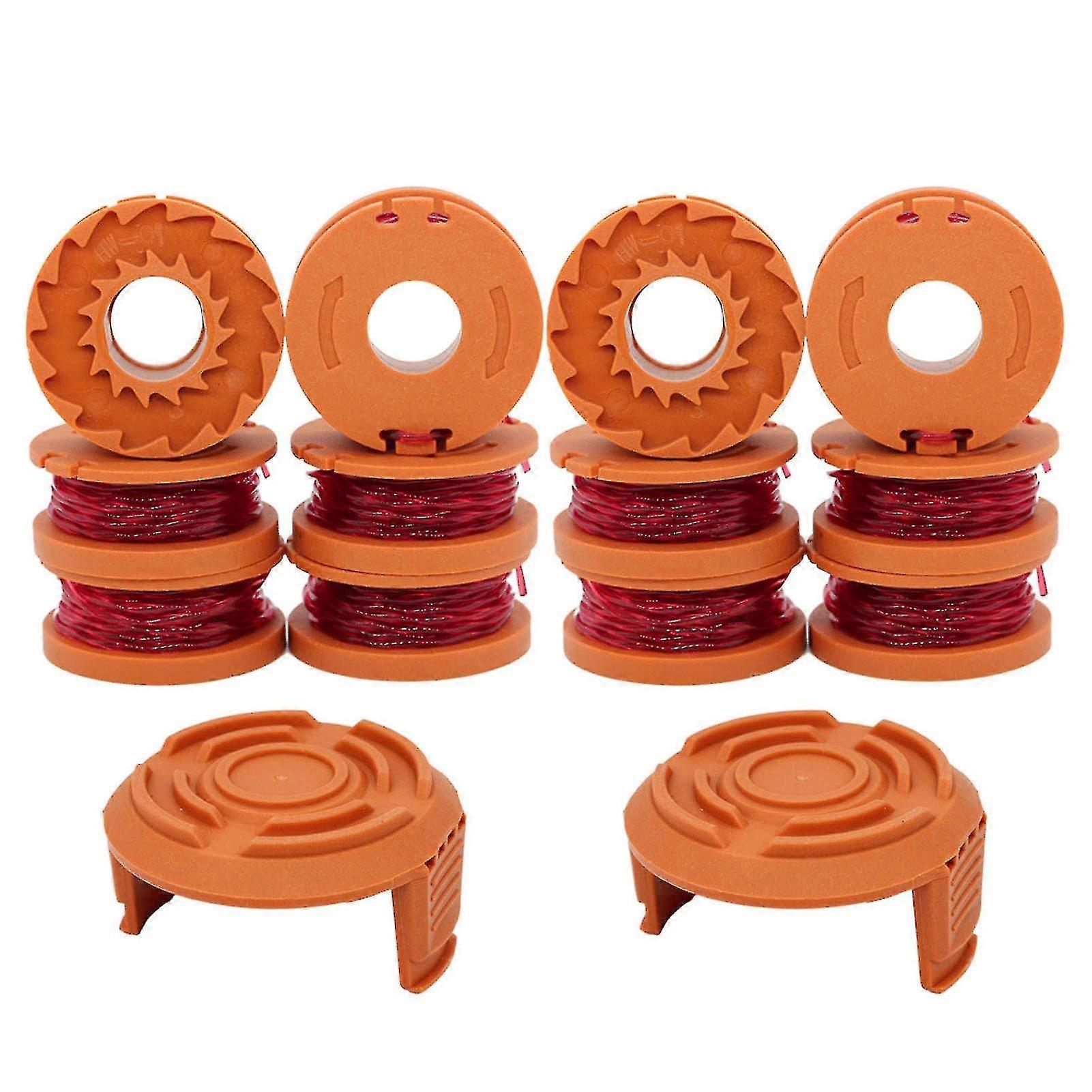 8pcstrimmer Replacement Spool Cap Covers Compatible With Worx String Trimmers Wa0010, Wa6531