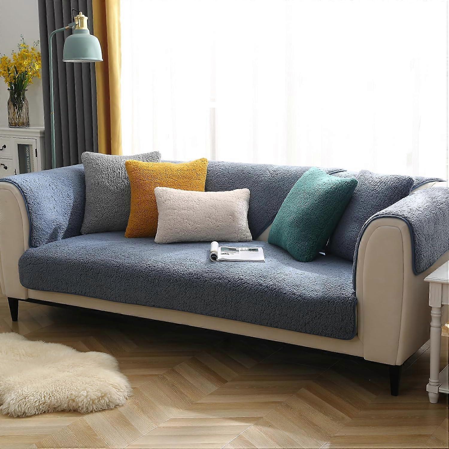 Premium Velet sofföverdrag, halkfria sofföverdrag, genomarbetade och utsökta sofföverdrag, sofföverdrag för sovrum, hotell och kontor90*120cm)