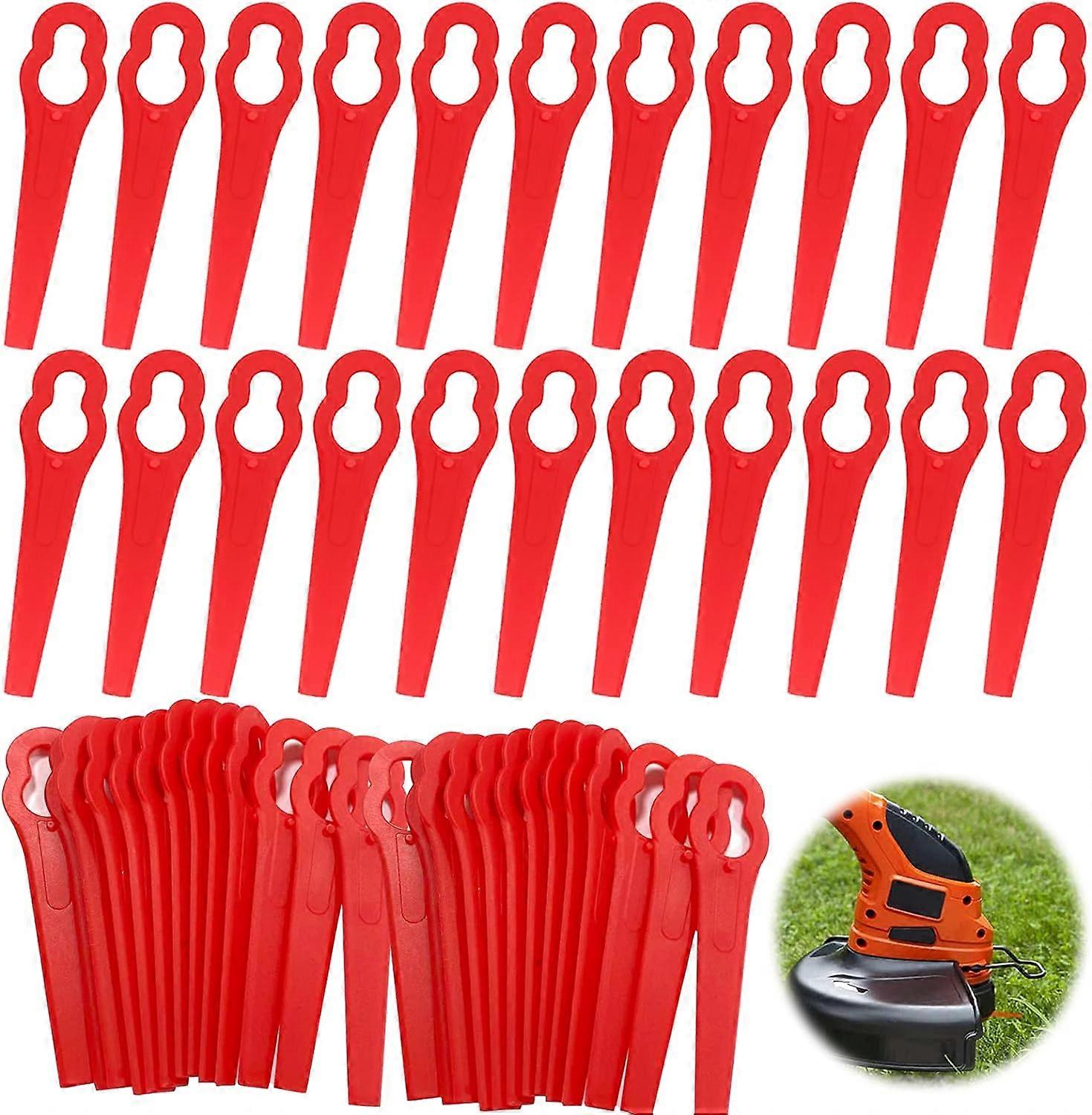 Red Plastic Edger,120 Pack,Plastic Cutting Blades,Plastic Lawn Mower Blades, Lawn Mower Accessories,Replacement Plastic Blades for Edger