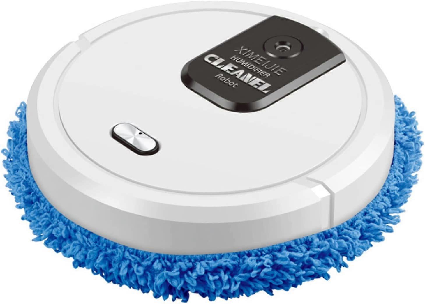 Robot Cleaner, Robot Cleaner 3 in 1 Pulizia a umido e a secco Umidificazione Pulizia automatica Ricarica USB (Bianco)