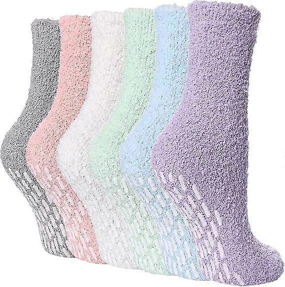 Non Slip Socks for Women Winter Warm Cozy Fuzzy Slipper Socks
