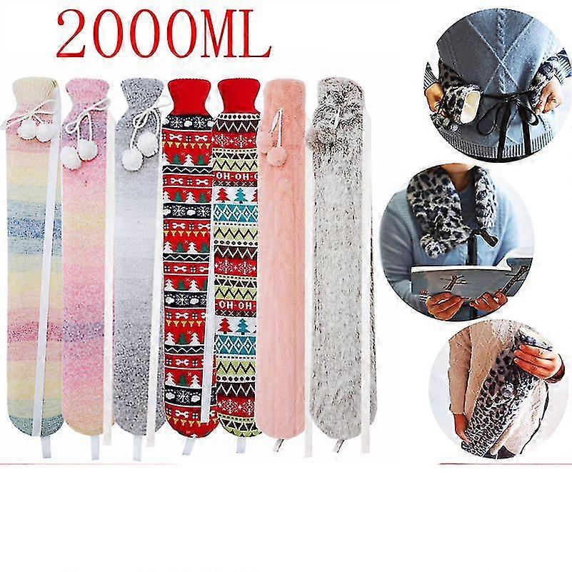 2l חמוד מים חמים בקבוק נייד בטן חמה אוצר חגורה מגן כיסוי יד מחממי ידיים ארוכה חסין פיצוץ בקבוק מים חמים