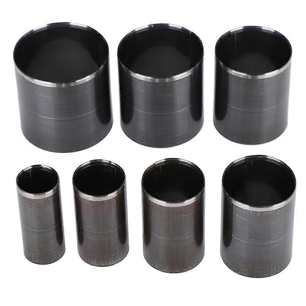 7個のラウンドレザーパンチングツールDIYレザーホールパンチツールハイ?スピードスチール+プラスチックボックス