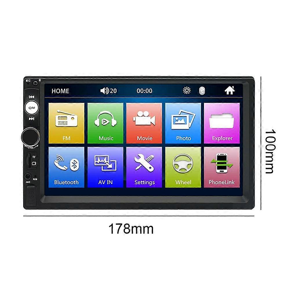 7 Inch Autoradio Multimedia Player FM Radio MP5 Player Support Android/Apple Wired Image Link  BT RCA Readable Memory Card