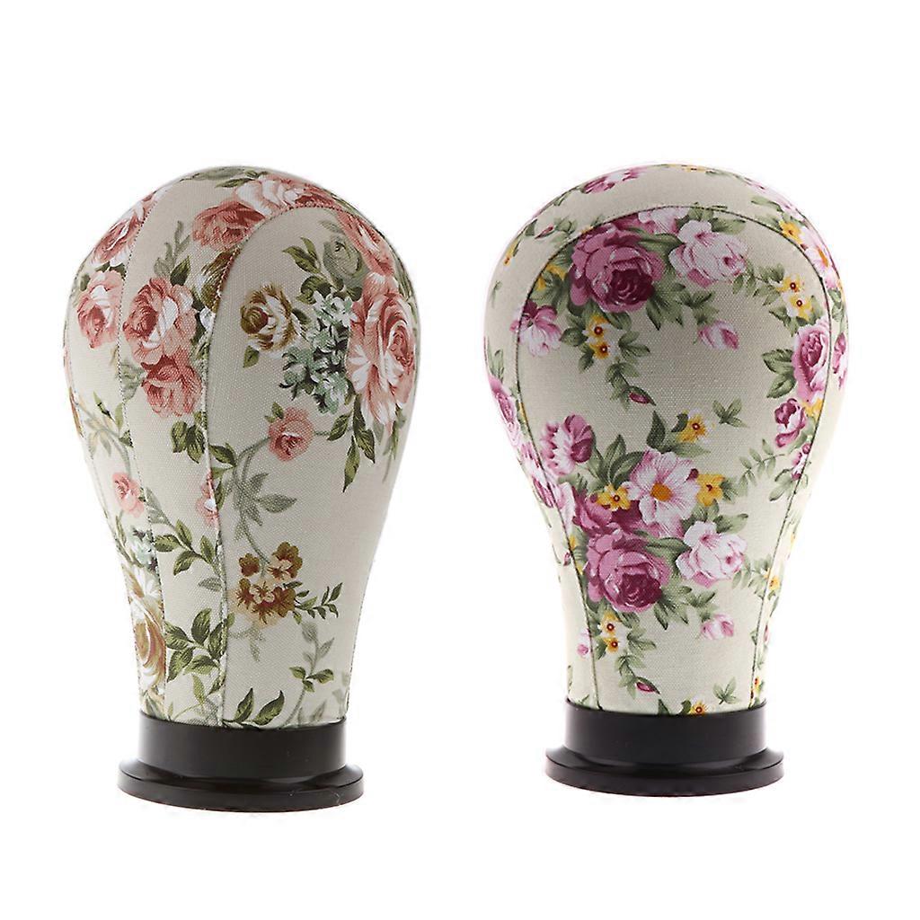 2pcs 22/23 Cork Canvas Head Wig Display Mannequin Head Stand Wigs Making Head With Mount Hole