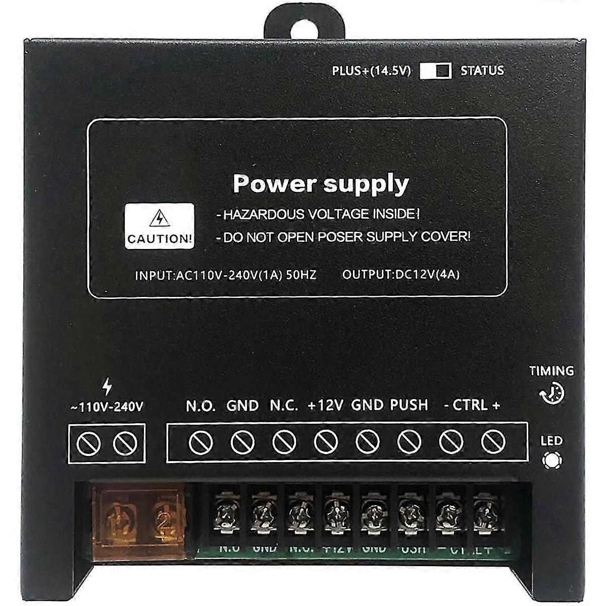 Kapı Erişim Sistemi Için Güç Kaynağı Kontrol Cihazı Elektrikli Kilit İnterkom Kamera Girişi 110v-240v Ac Çıkış 12v Dc 4a