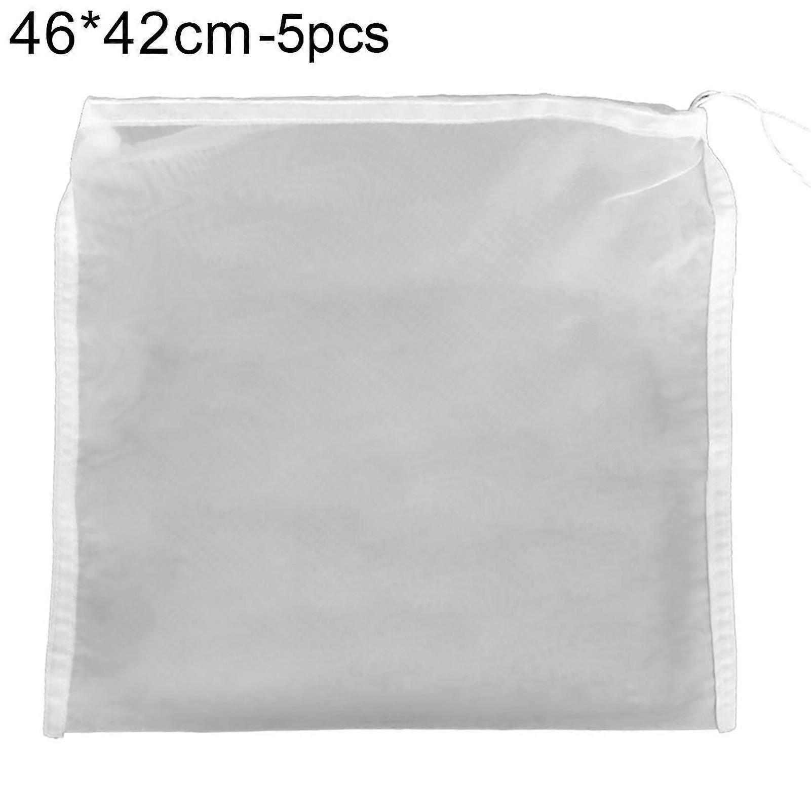 5pcs Homemade Beer Filter Bag Brewing Boiling Herb Strainer Filtering Net Pouch