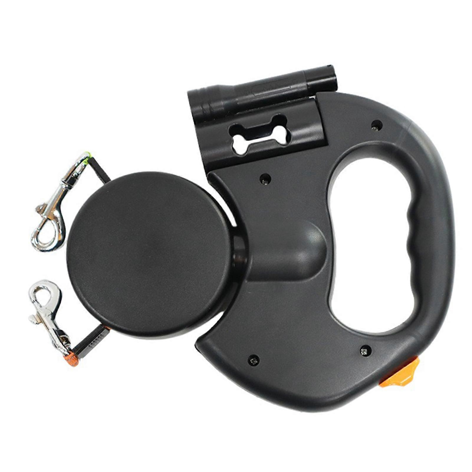Dual Retractable Pet Leash with Led Lights Portable Cat Dog Walk Running Leads for Large Medium Small Dog