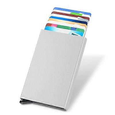 Pop-out RFID Card Storage Slim Aluminum Wallet Elasticity Back Pouch ID Credit Card Holder Blocking Protect Travel ID Cardholder