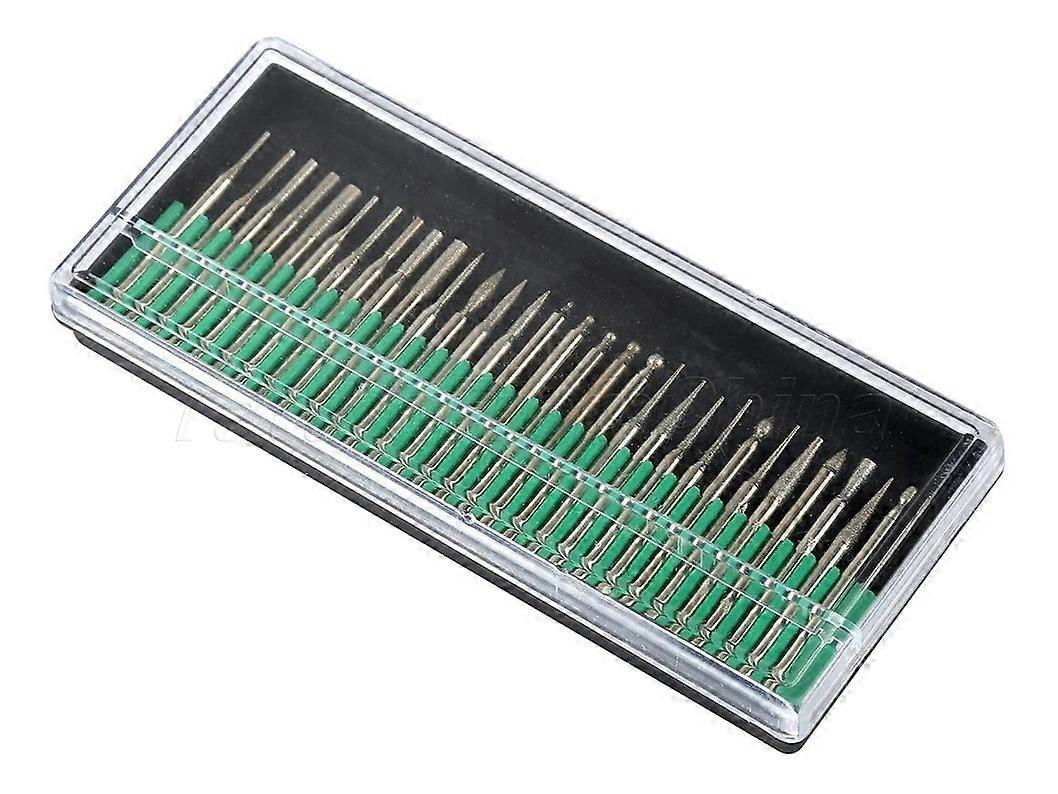 Set di 30 punte diamantate per incisione da 1/8, accessori elettrici per l'affilatura e l'appendiabiti/30 aghi per affilare in una scatola, adatti ...