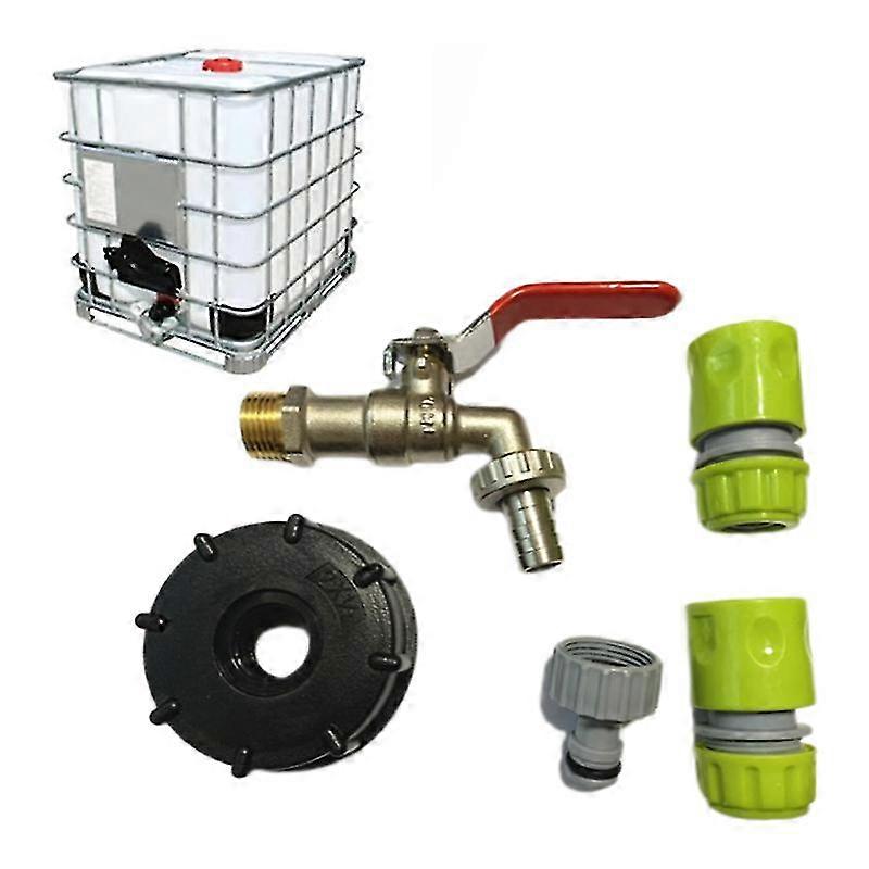 خزان الصنبور 1000l S60x6 ibc الصنبور موصل 1/2 "خرطوم, استنزاف خزان محول, لحديقة الصنبور, محول خزان