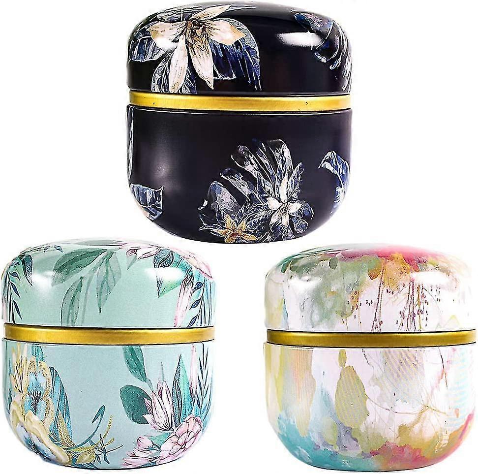 Set Of 6 Small Iron Storage Boxes With Lid For Tea, Kitchen Box In Three Different Designs