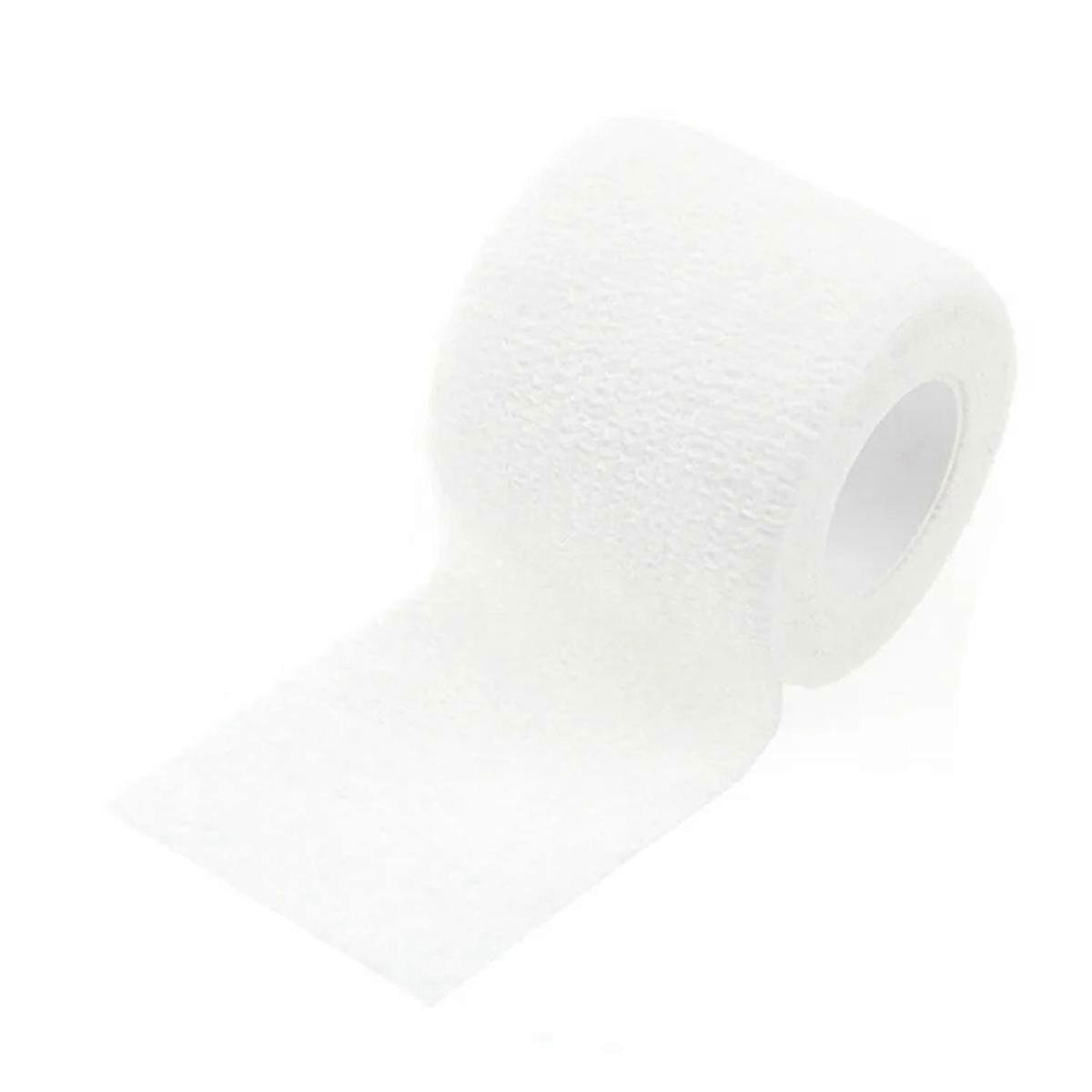 Sport Self Adhesive Elastic Bandage Wrap Tape for Knee Support Pads Finger Ankle Palm Shoulder 5cm X 4.5M White