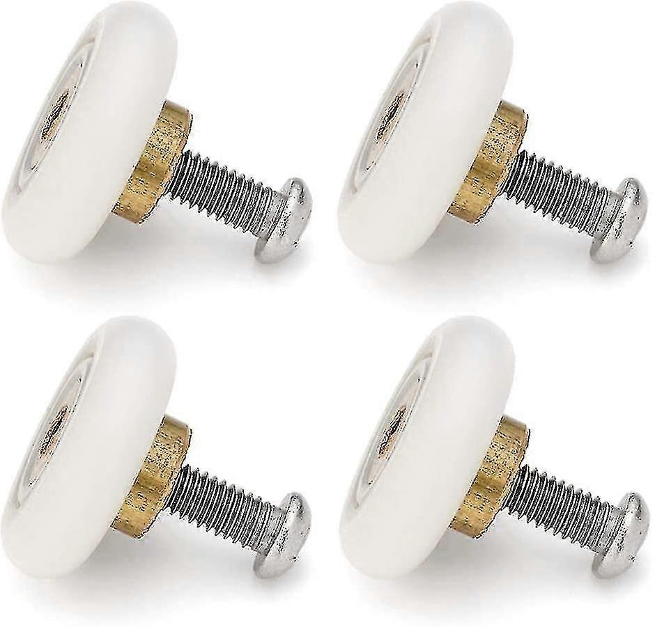 مجموعة من 4 بكرات بديلة لباب دش منزلق مع مسامير M4 قطرها 19 مم جودة عالية