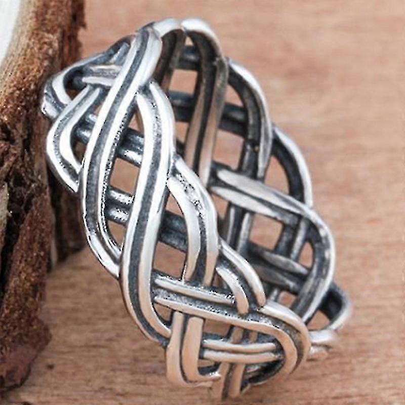 Multi Wire Knot Antique Distressed Ring - Antique Silver Stranded Ring