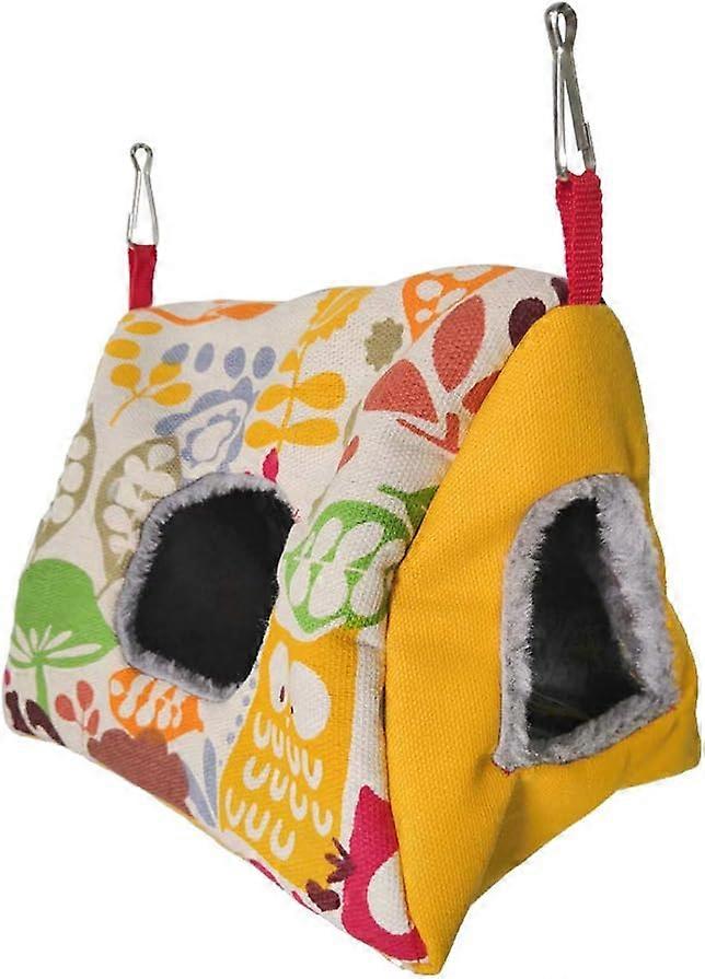 Bird Sleeping Bed for Pets and Birds, Soft and Warm Flower Pattern Home Hanging Sleeping Nest, Breathable Cotton Blend, Easy to Clean