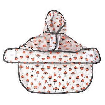 2set Hooded Pet Dog Regenjas Stijlvolle Lichtgewicht Waterdichte PU Veiligheid Reflecterende Strepen Ademende Hond Regenjas Paddestoel M