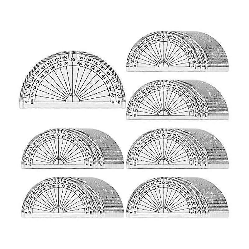 100 Pcs Math Protractors Plastic Protractor 180 Degrees,protractors Bulk For Classroom, Protractor Set For Engineering