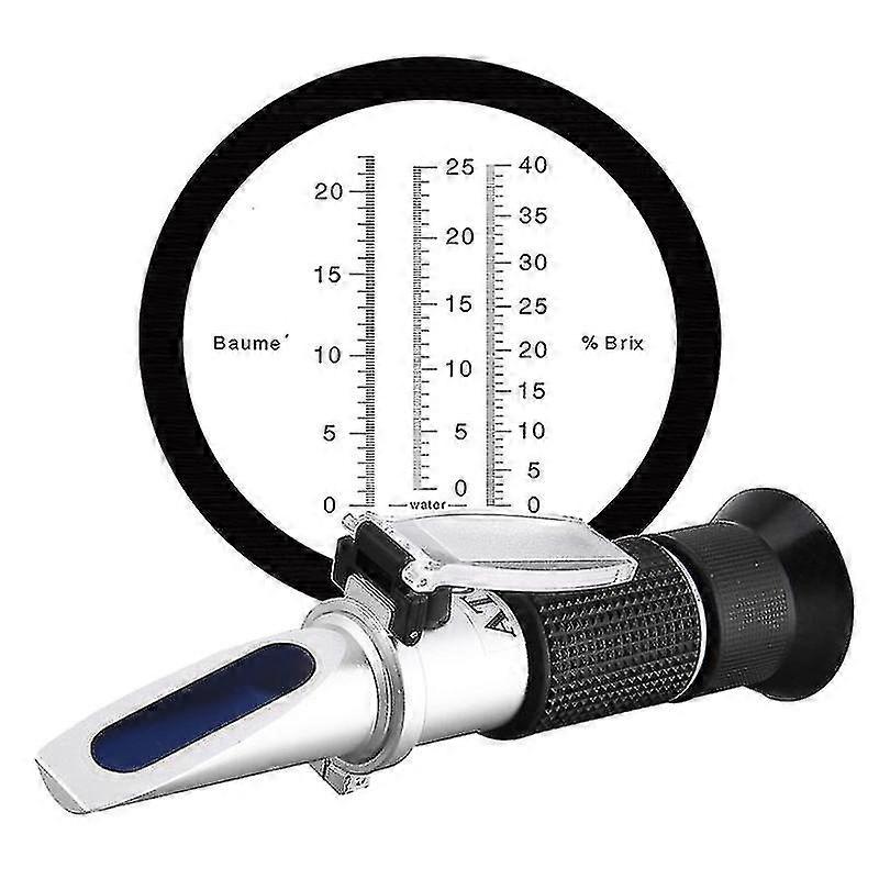 3 In 1 G Alcohol Refractometer 0-25%vol 0-40%brix 0-22baume Refractometer Alcohol Meter For