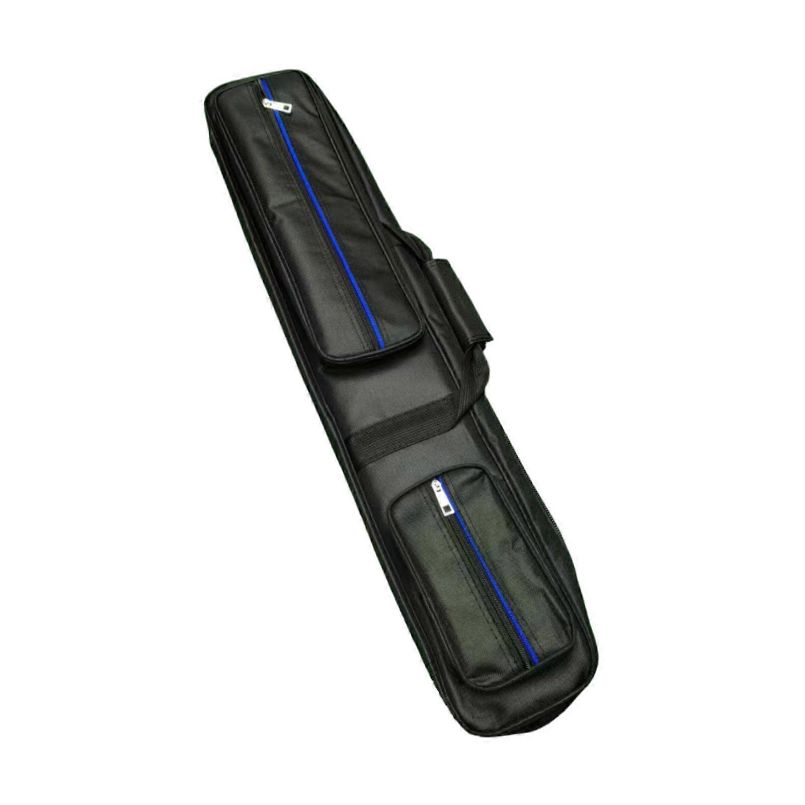 Caisse de transport de queue de billard 1/2 Cue Case pour hommes et femmes Porte-queue de billard Pochette Noir
