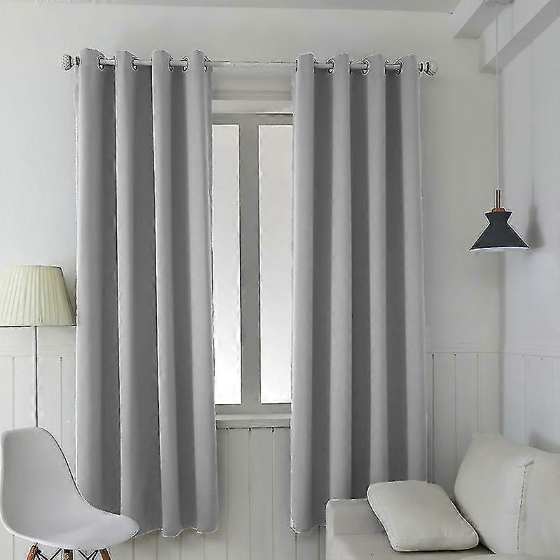 2Er-Set Thermotlle Verdunkelungsvorhang Thermovorhang Fr Schlafzimmer Wohnzimmer 107X213Cm Grau Google