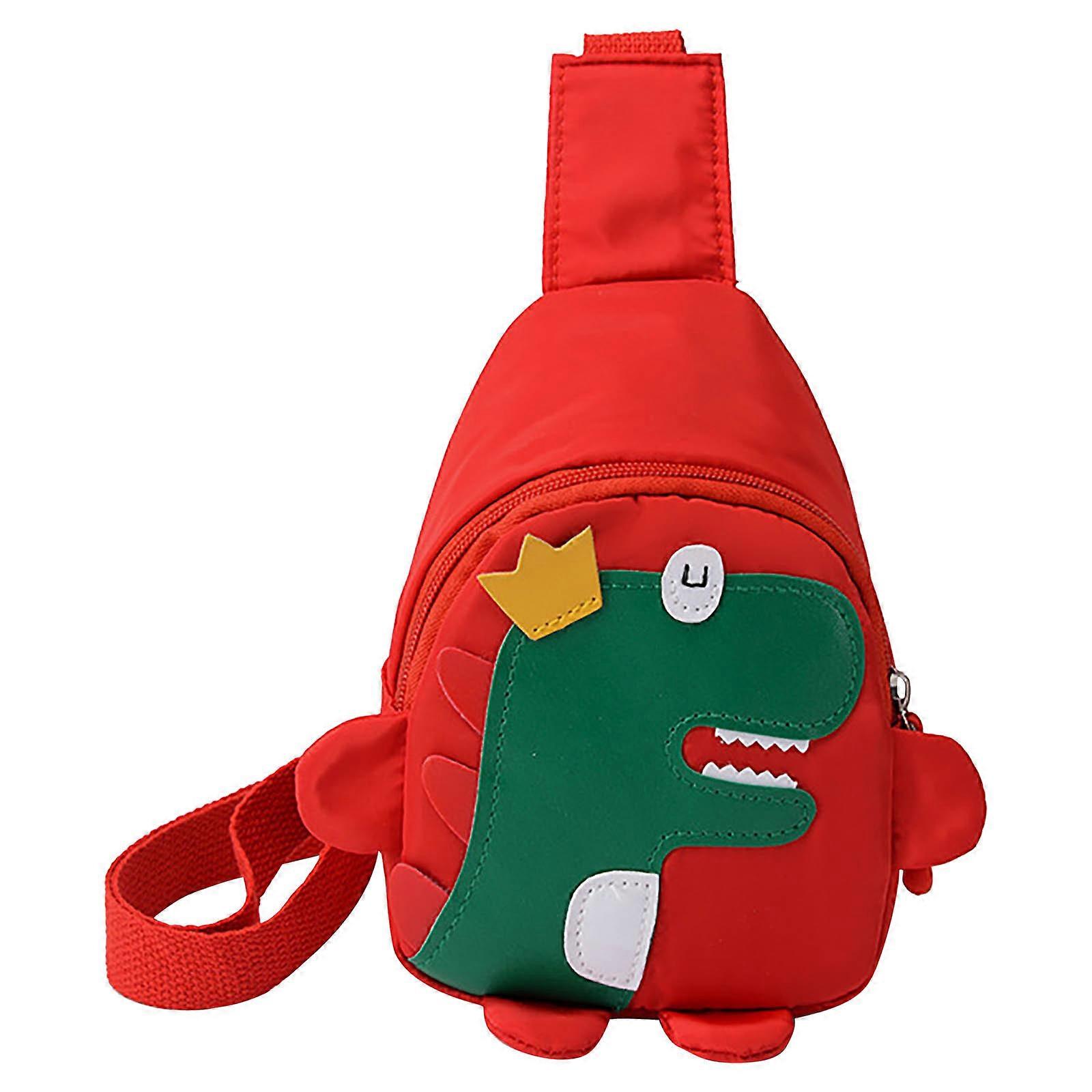 Red Children's Dinosaur Backpack Children School Bag